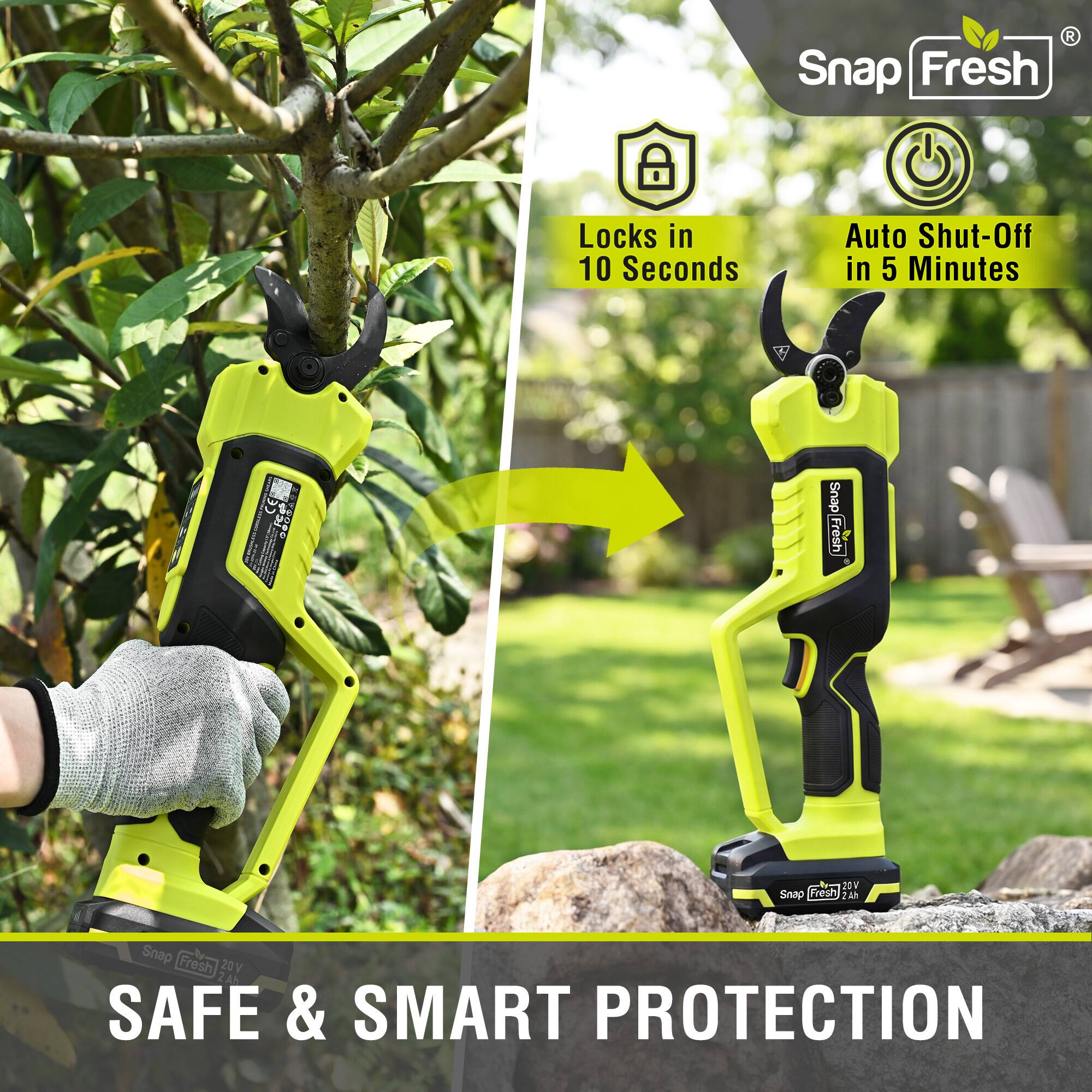 Snap Fresh  
Locks in 10 Seconds  
Auto Shut-Off in 5 Minutes  
SAFE & SMART PROTECTION