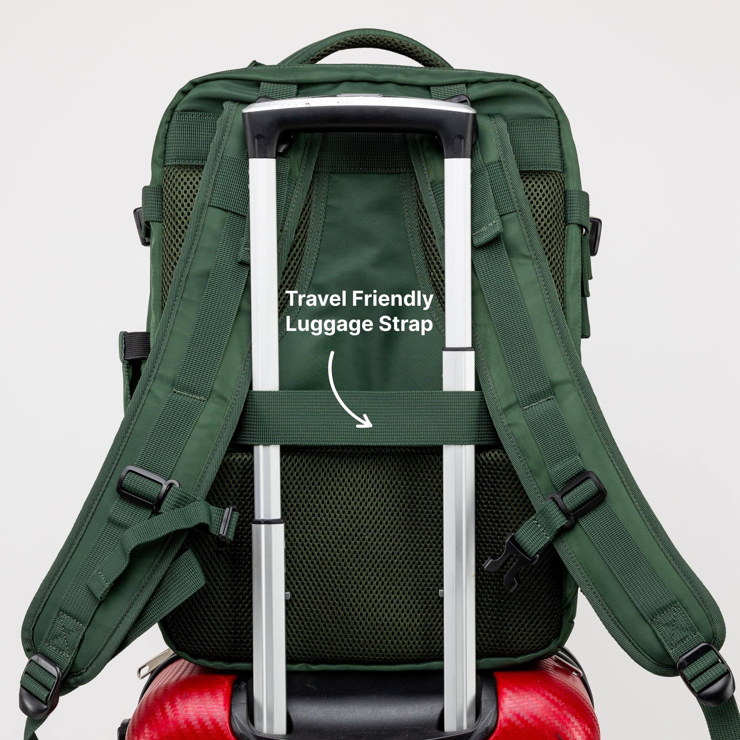 Alt View 1. Cozy Serene - not Made In China  Travel Backpack For Men And Women  Airline Approved Carry On Bag W shoe Compartment Fits 15.6 Inch - Gray-1 Pack-Magellan.