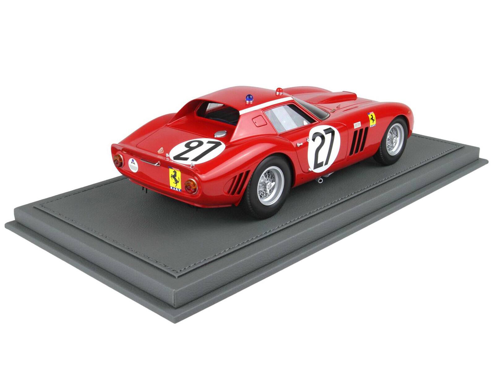 Alt View 7. BBR - Ferrari 250 GTO #27 "24 Hours of Le Mans" (1964) with DISPLAY CASE Limited Edition to 200 pieces 1/18 Model Car by BBR.