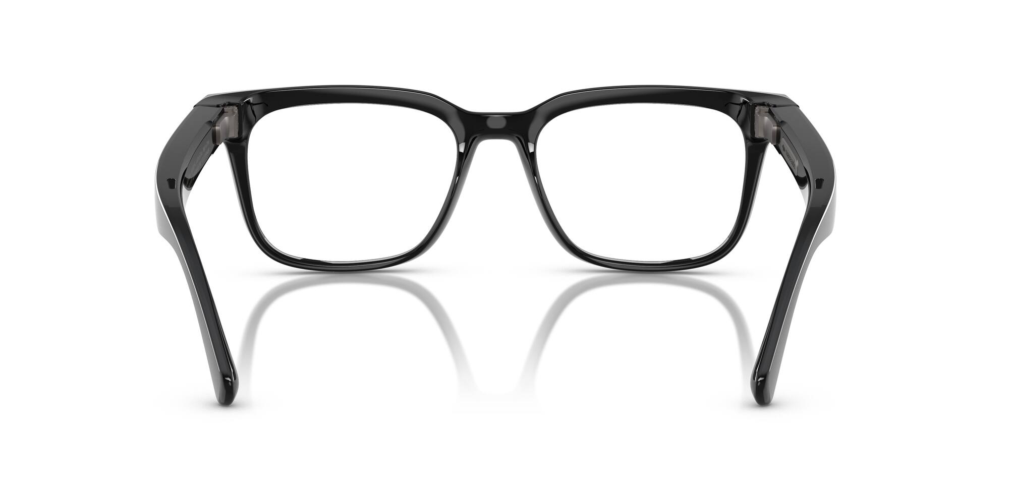 Back. Nuance - Square 54 Audio Glasses - Shiny Black - Transition Lens - SHINY BLACK.