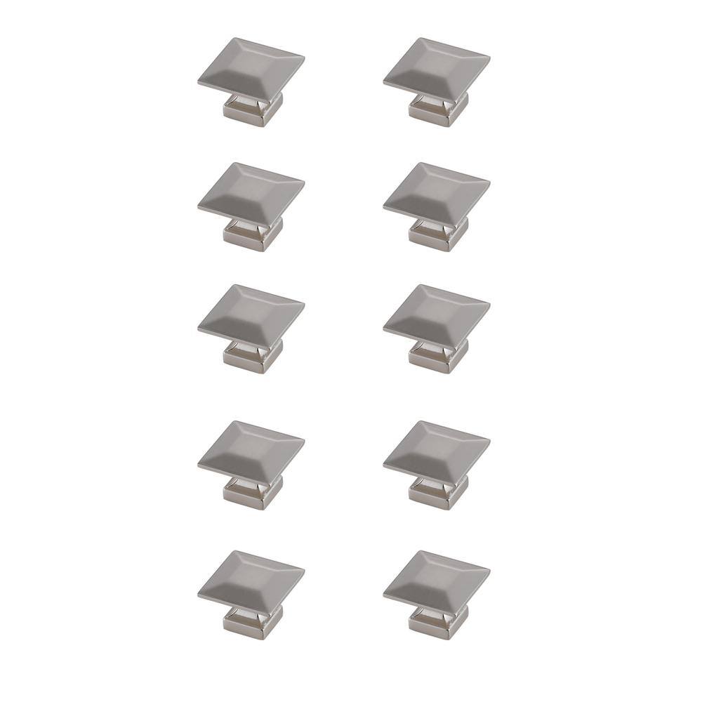Alt View 2. Elegant Decor - Cecil 1.3" Brushed Nickel Square Knob Multipack (Set of 10) - Brushed Nickel.