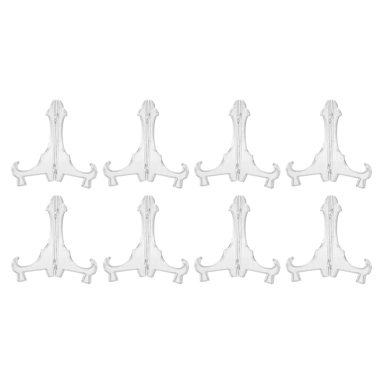 Unique Bargains - 8pcs Acrylic Easels Plate Stands 7.09 Inch Folding Display Holder for Frames Pictures Magazines - Clear price history on PriceWatchPro
