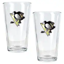 Great American Products - Pittsburgh Penguins 16oz. Pint Glass Set - Multicolor