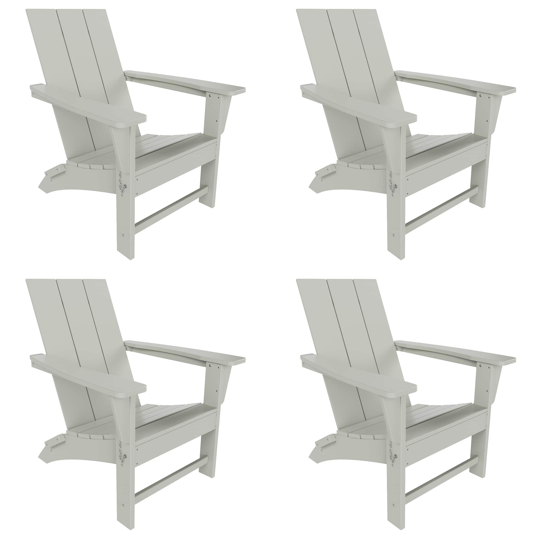 WestinTrends - Ashore Modern Outdoor Folding Adirondack Chair (Set of 4) - Sand price history on PriceWatchPro