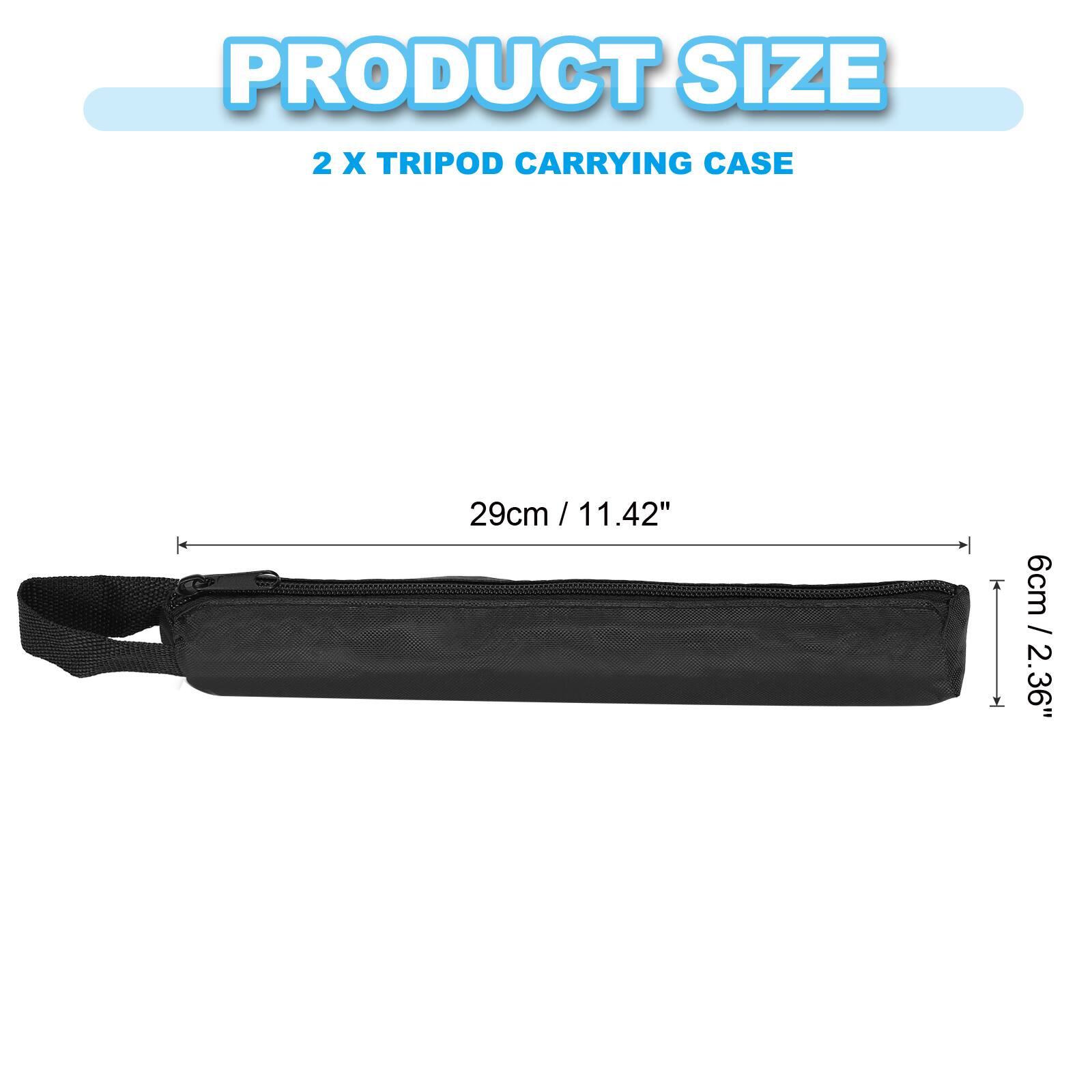 PRODUCT SIZE  
2 X TRIPOD CARRYING CASE  
29cm / 11.42"  
6cm / 2.36"