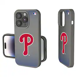Keyscaper - MLB - Philadelphia Phillies - Linen Logo iPhone Soft Touch Case - 14 - Gray