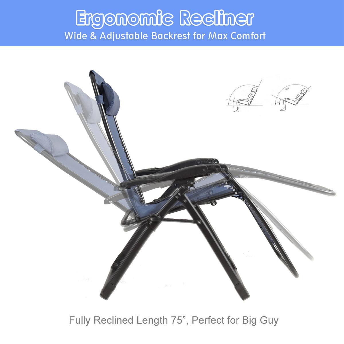 Ergonomic Recliner, Wide & Adjustable Backrest for Max Comfort, Fully Reclined Length 75", Perfect for Big Guy