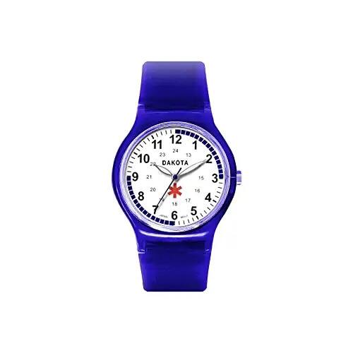 Front. Dakota - Dakota Clean Water Resistant Plastic Nurse Watch Dark Blue - Dark Blue.