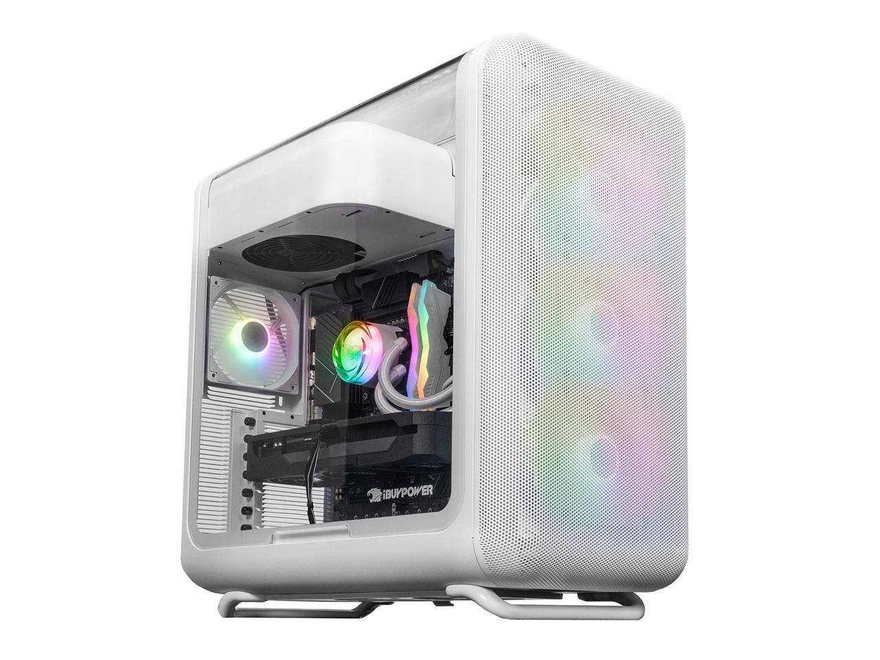 Alt View 2. iBUYPOWER - iBUYPOWER N/A Gaming PC Desktop - Intel Core Ultra 9 285, NVIDIA GeForce RTX 5070 12GB, 32GB DDR5 RGB RAM, 1TB NVMe SSD - White.