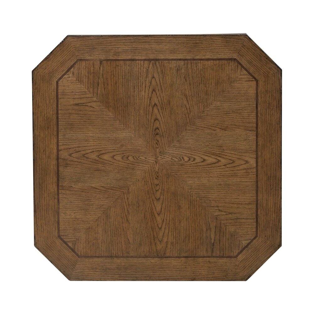 Alt View 1. Liberty Furniture Industries - Carolina Park Octagonal Cocktail Table for Living Room - Amber Brown Oak - Brown.