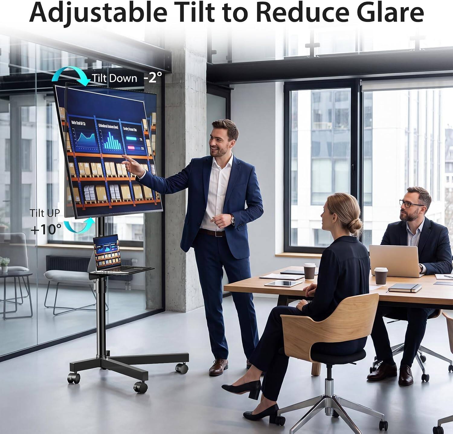 Adjustable Tilt to Reduce Glare  
Tilt Down -2°  
Tilt UP +10°