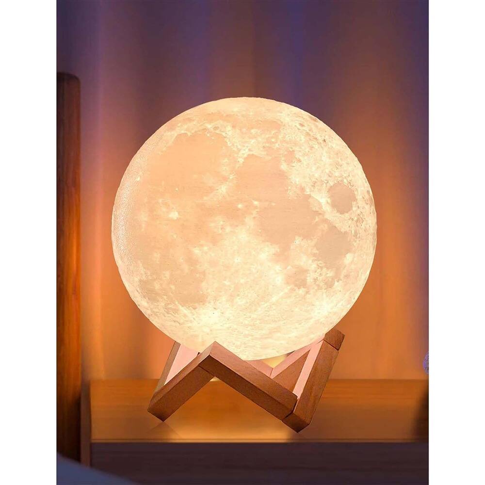 MOSZAR LLC - 6" 128-Color Moon Lamp, LED Touch & Remote Night Light Gift