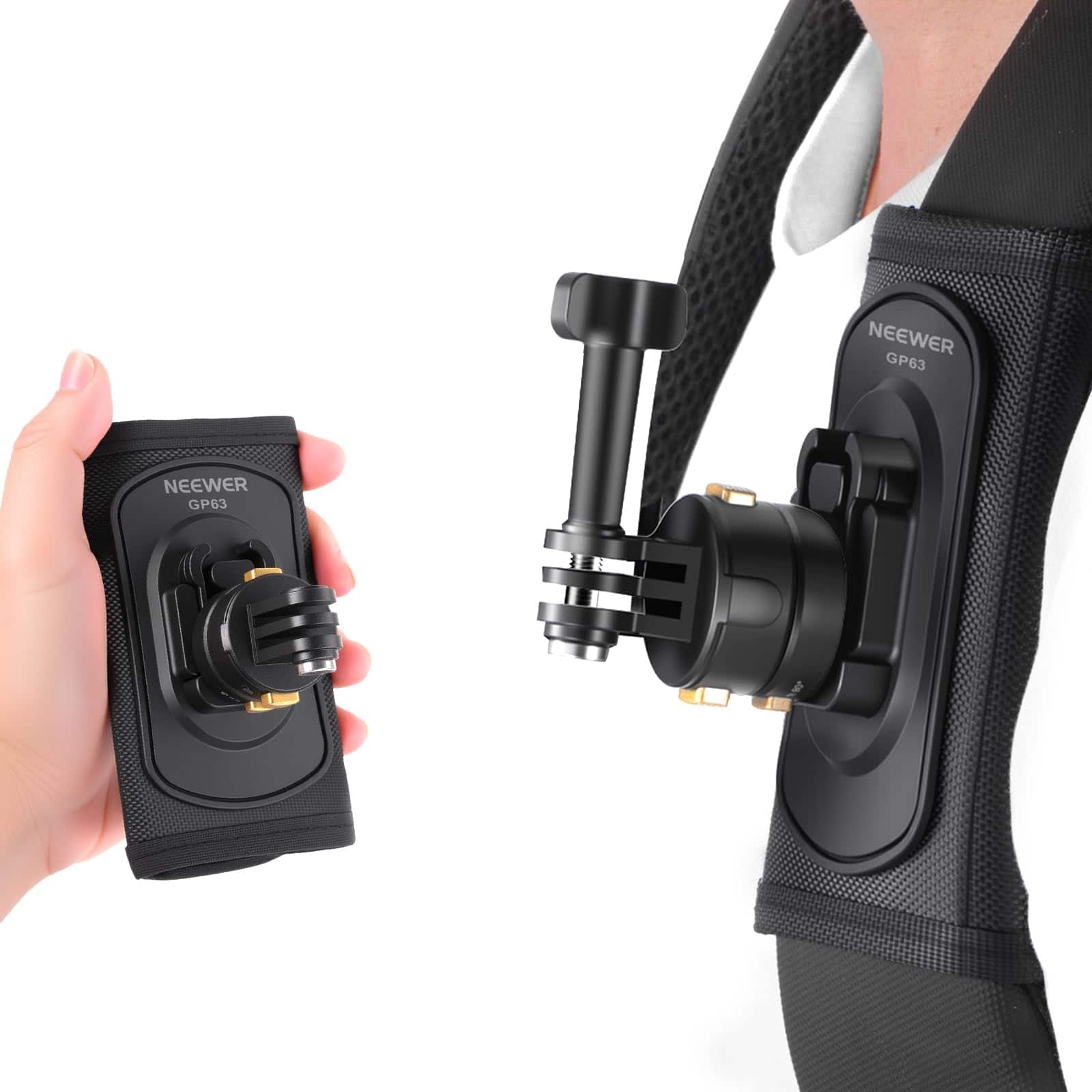 Neewer - Backpack Strap Mount for Action Cams, 360°