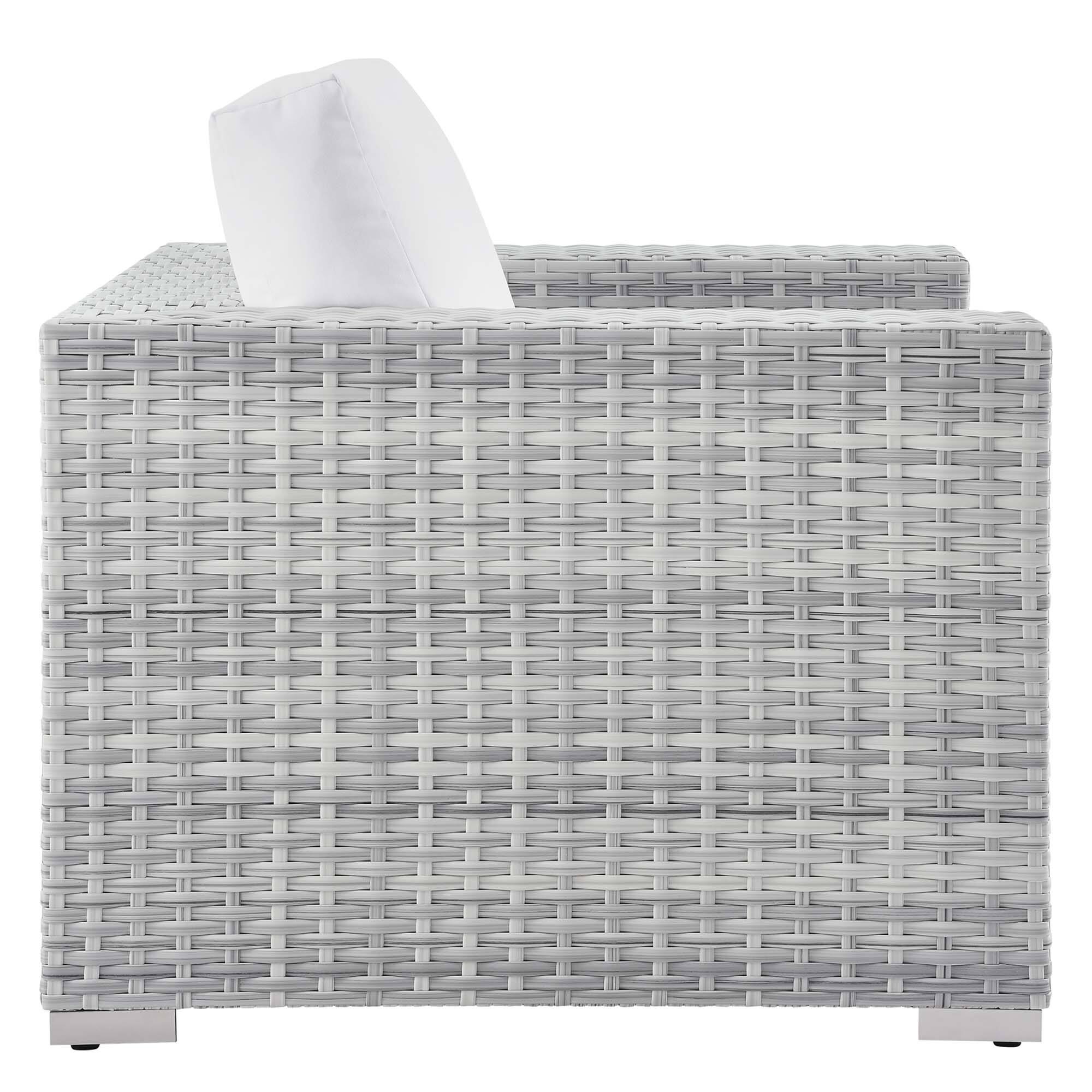 Angle. Modway - Convene Outdoor Patio Armchair by Modway - Light Gray White.