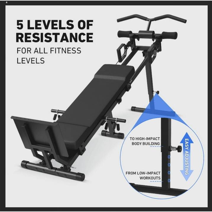 5 LEVELS OF RESISTANCE FOR ALL FITNESS LEVELS
TO HIGH-IMPACT BODY BUILDING FROM LOW-IMPACT WORKOUTS
EASY ADJUSTING