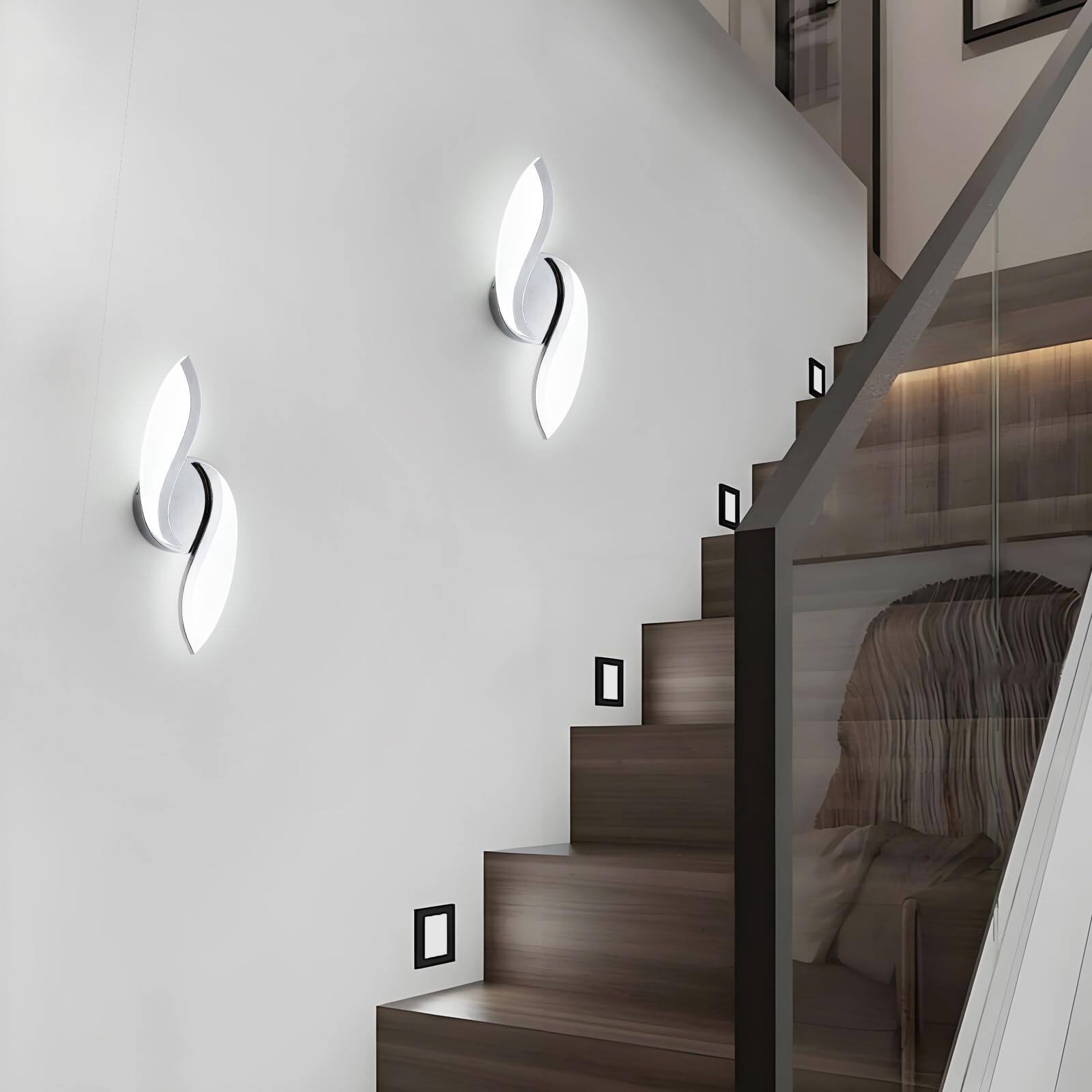 Alt View 6. Earthley Blooms - Modern Led Wall Sconce Inch Chrome Indoor Light Fixtures Lighting For Living Room Bedroom Bedside Bathroom - Black.