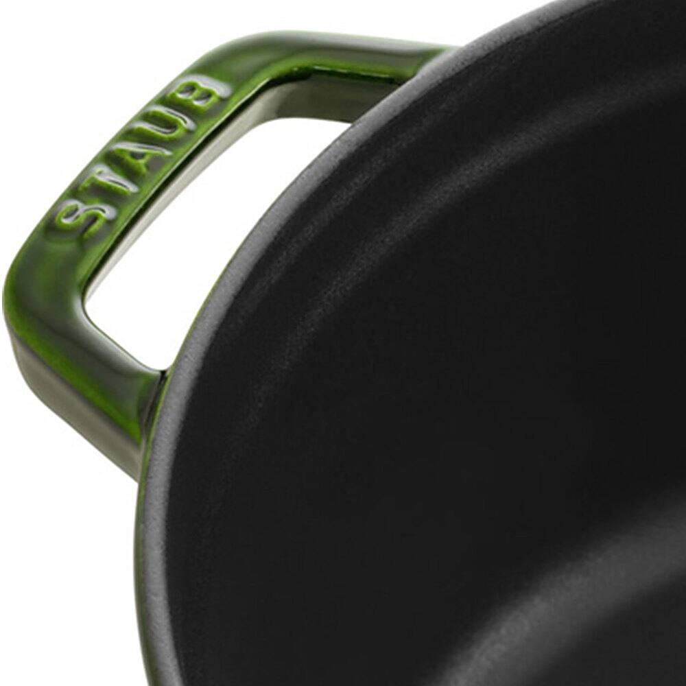 Alt View 12. Staub - Cast Iron 4-qt Round Cocotte - Basil.