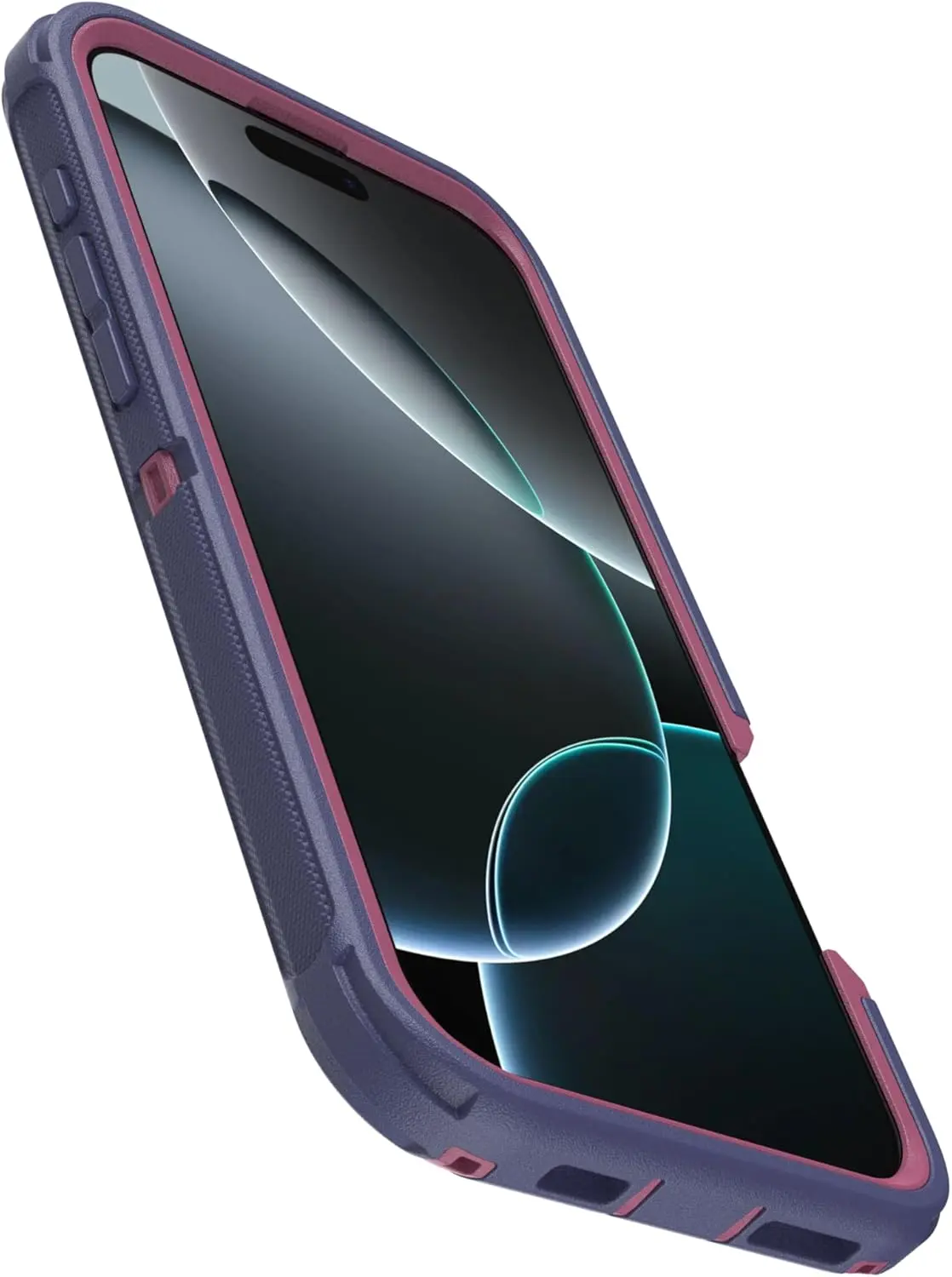 Back. OtterBox - OtterBox - Defender Series Pro Hard Shell for MagSafe for Apple iPhone 16 Pro Max - Regatta Rose (Purple & Pink).