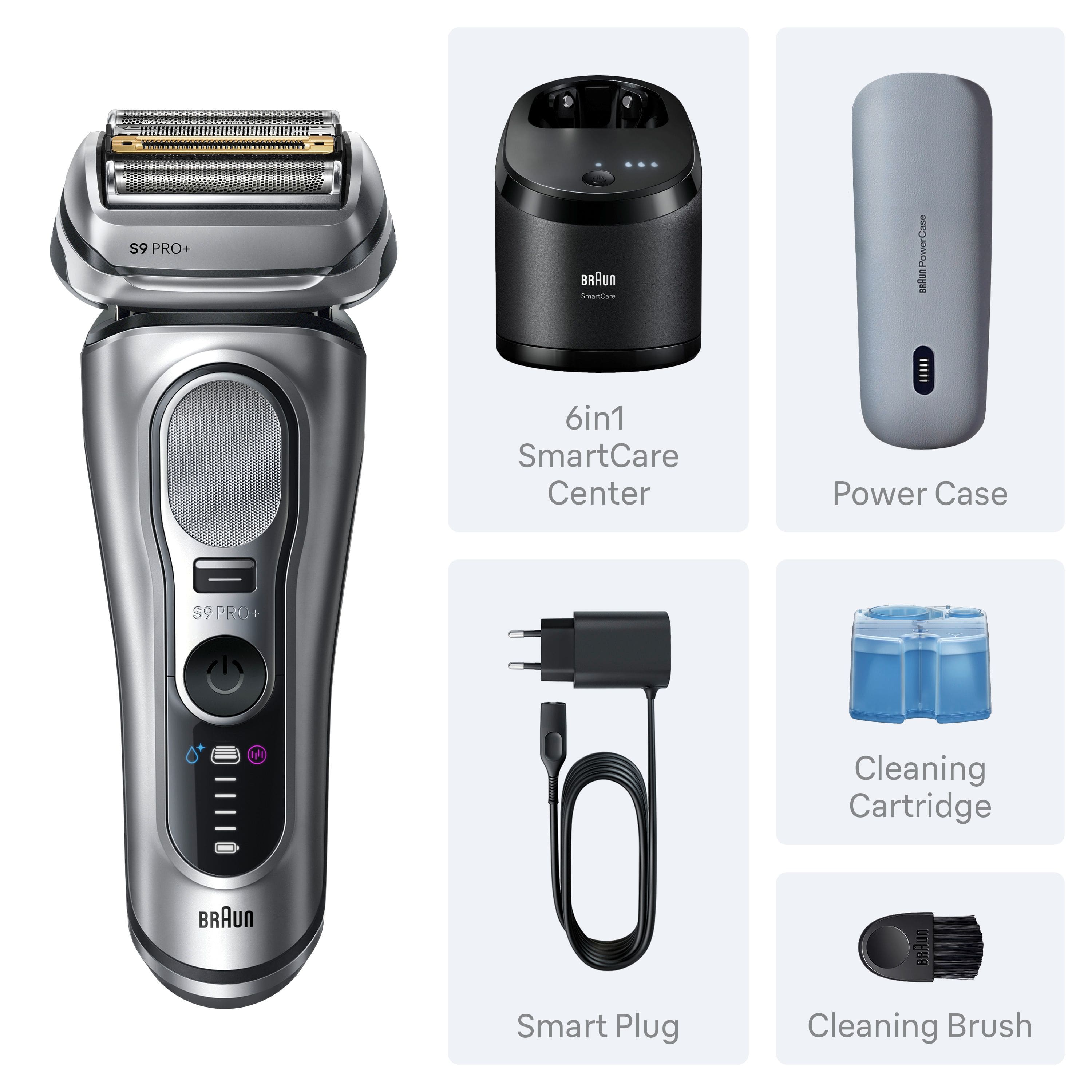 Braun Series 9 Pro+ 9677cc Wet/Dry Electric Razor with 6 in 1