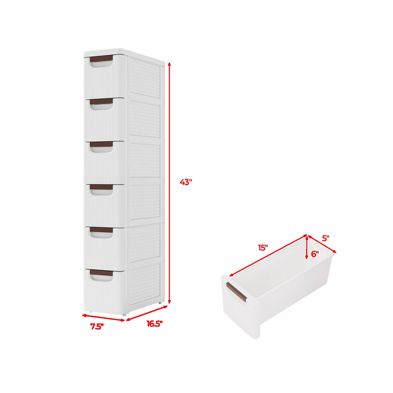 43" 15" 5" 6" 7.5" 16.5"