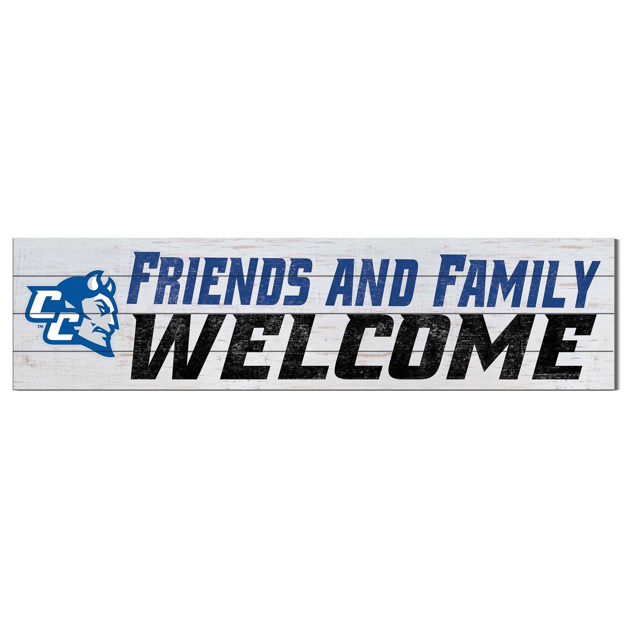 Central Connecticut State Blue Devils 10" x 40" Friends & Family Welcome Sign