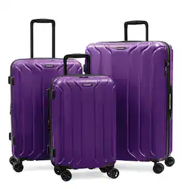 Nonstop - New York Elite 3 Piece (20"/24"/28") Luggage Set With Powerbank & 3 Packing Cubes - Purple