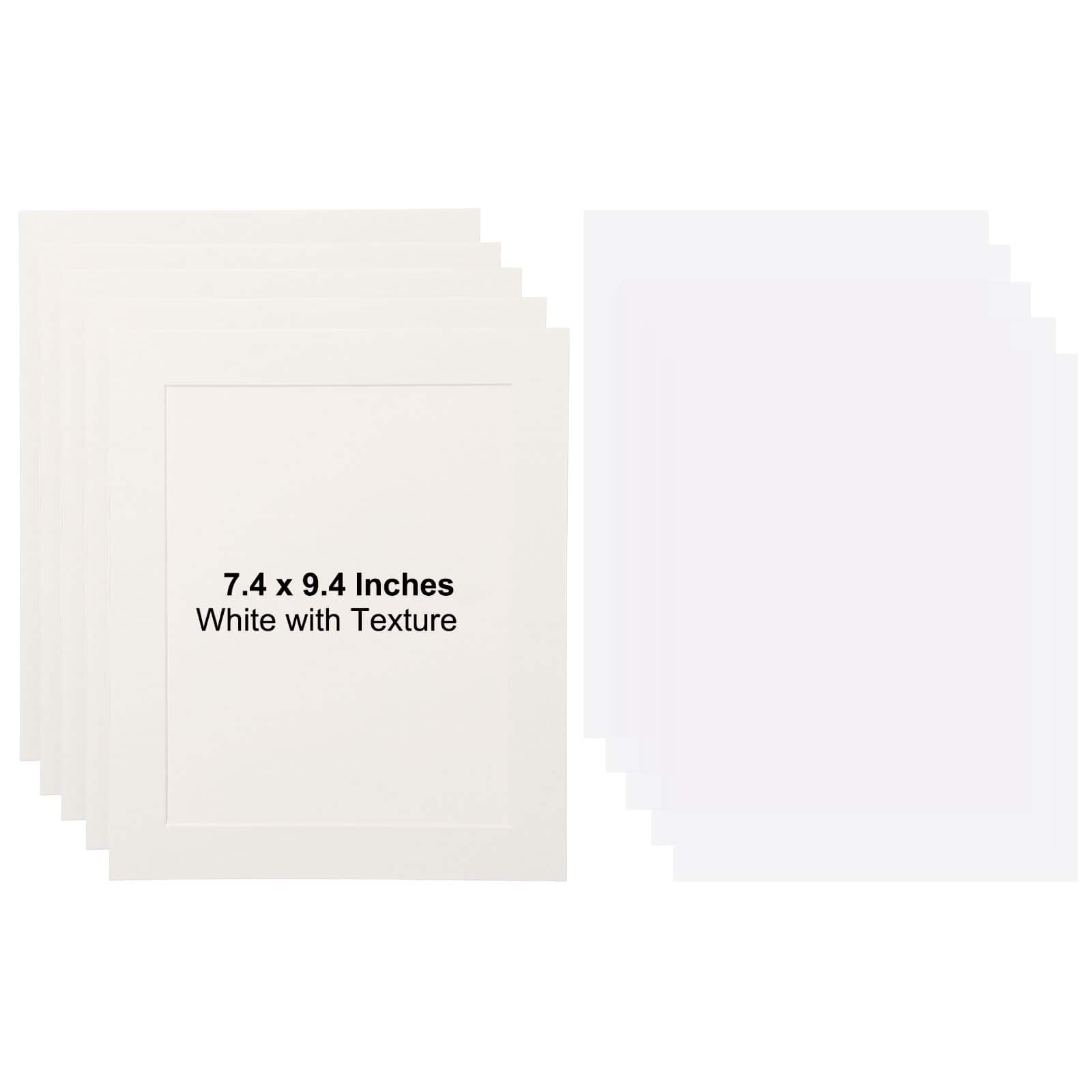 Unique Bargains - 5pcs Cardboard Picture Frame, 9.8x11.8 Inch Photo Wall Display Paper Frame with Clear Film for Artwork - White Linen price history on PriceWatchPro