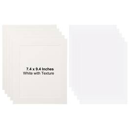 Unique Bargains - 5pcs Cardboard Picture Frame, 9.8x11.8 Inch Photo Wall Display Paper Frame with Clear Film for Artwork - White Linen