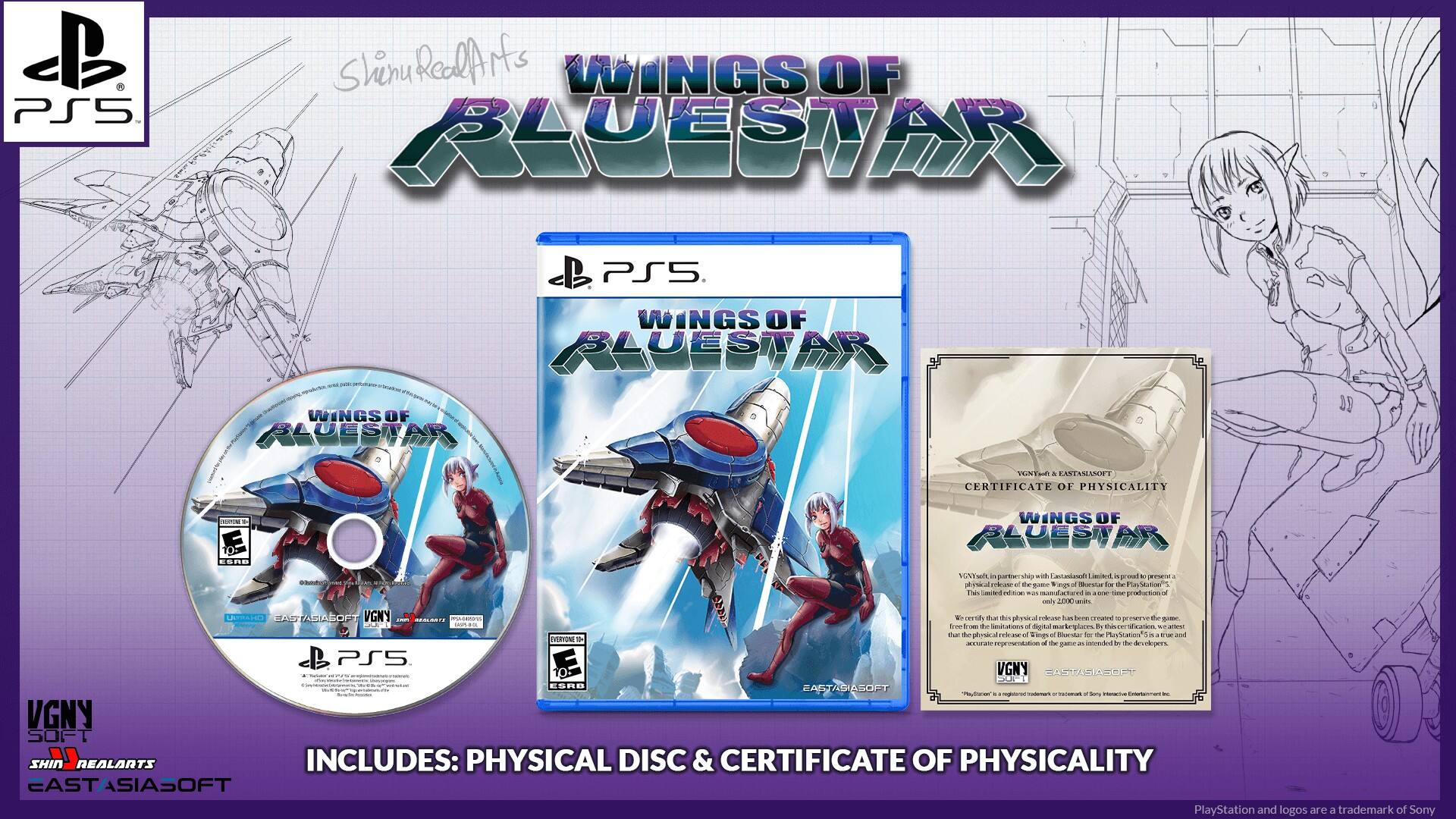 Shinu Reafits WINGS OF PS5  
RAUESTAR PS5 WINGS OF BLUESTAR  
WINGS OF ALUESTAR YONTE  
EASTASIASOFT CERTIFICATE OF PHYSICALITY - 10km ESAE WINGS OF RLUESTAR SCSTik a he -as licto N - ao physical noing_o_tran ef de Be . ceg a N fw de la da Thi aited re F - manddactare - OW a ondly LO0E es HUA STDOFT VGNY . corthy BF dis a ras a Seme rmannd - te - dee f te dmitations 4 lgkal trilurs BY Bas icarion Fu deglosic reiease of Tinge of moaar for a Plsaton A an FHORIONE - ua peperomitation al - - - inended oe PS5 1O: VGNY CASTARIASOL ESRB EACTADIASOPT - Sery - VGNY SOFT SHIN " REALARTS INCLUDES: PHYSICAL DISC & CERTIFICATE OF PHYSICALITY EASTASIASOFT PlayStation and logos are a trademark of Sony