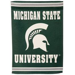 Evergreen Enterprises - Michigan State Spartans 28" x 44" Double-Sided Embossed Suede House Flag - Multicolor