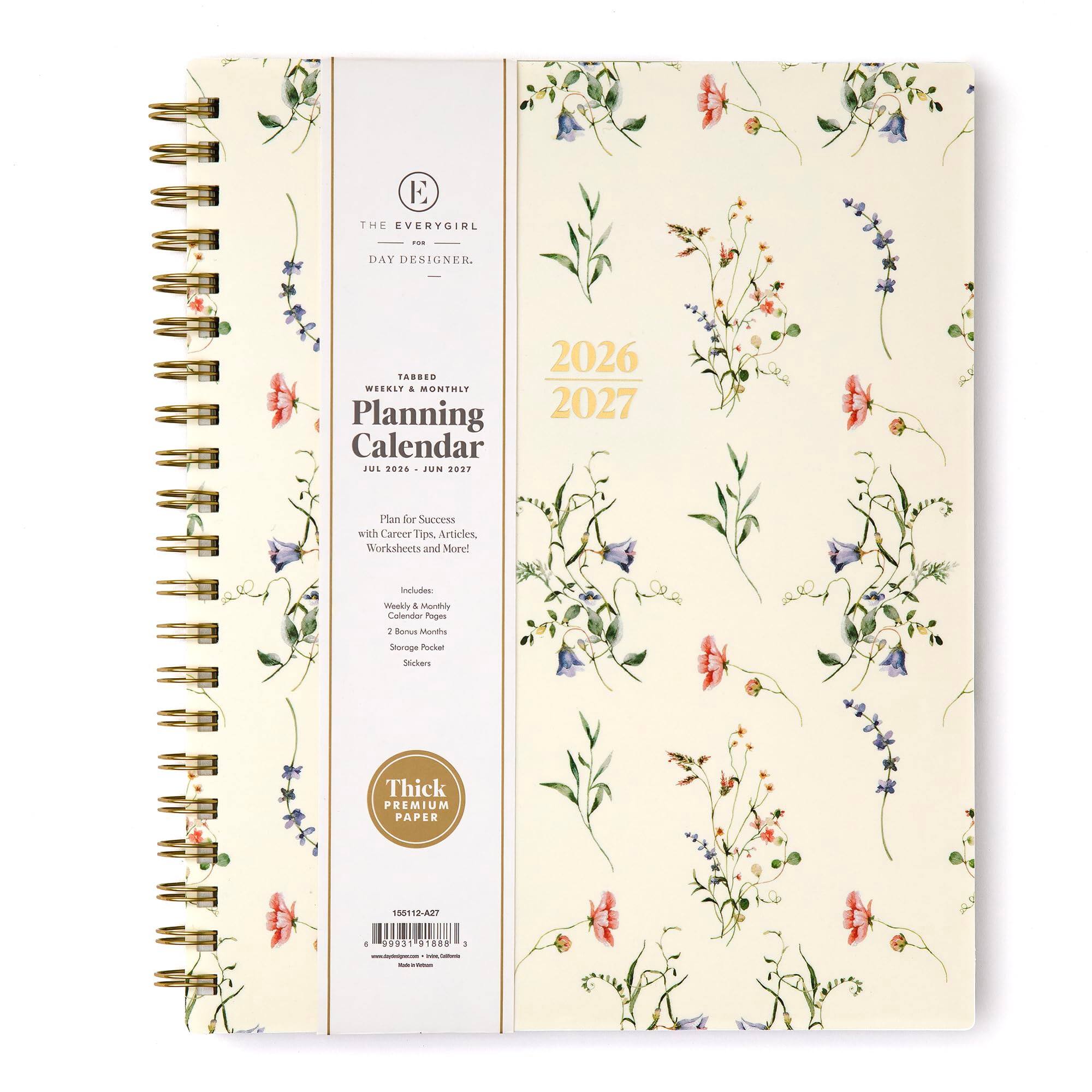 Blue Sky - 2026-2027 Weekly & Monthly Academic Planner, 8.5"x11", Marisa