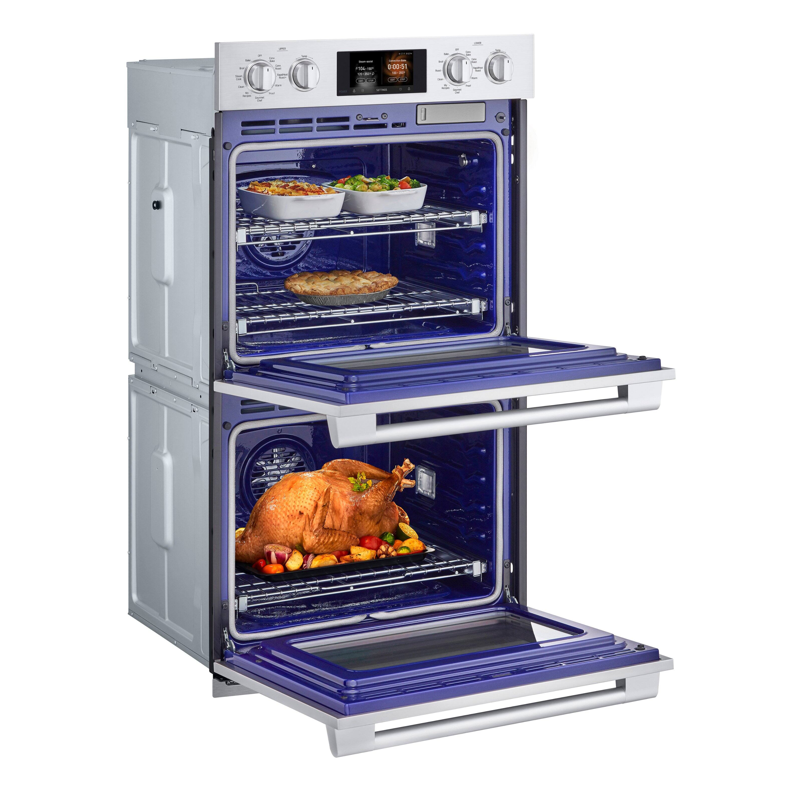 Alt View 7. SKS - 30-inch 9.4 Cu. Ft. Built-in Smart Electric Convection Double Wall Oven with Steam-Combi - Stainless Steel.