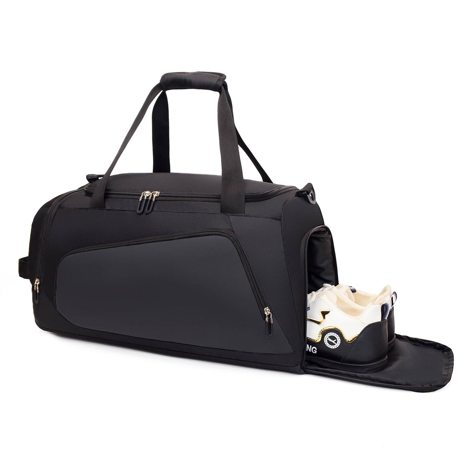 Front. Paradigms Interiors - Waterproof Gym Bag With Shoe Wet Compartment For Men women Sports Duffle Bags Workout fitness travel 20"x11... - 20"L x 11"W x 11"H.