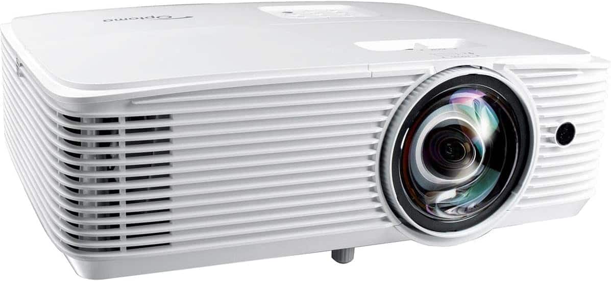Optoma - EH412STx Short Throw 1080p HDR Professional Projector | Super Bright 4,000 Lumens | Speaker Built In | Portable - White