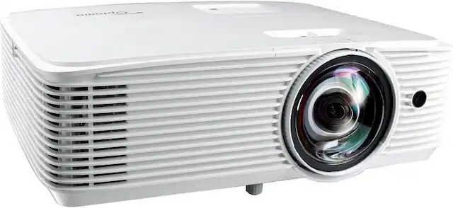 Front. Optoma - Optoma EH412STx Short Throw 1080p HDR Professional Projector | Super Bright 4,000 Lumens | Speaker Built In | Portable - White.