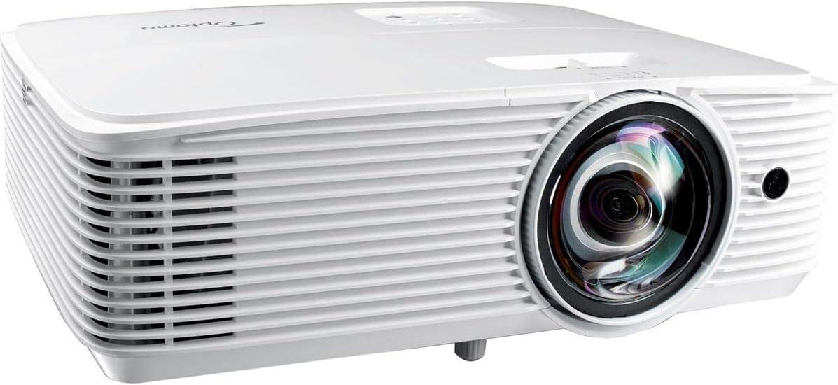 Front. Optoma - Optoma EH412STx Short Throw 1080p HDR Professional Projector | Super Bright 4,000 Lumens | Speaker Built In | Portable - White.