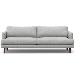 Simpli Home - Livingston 90 inch Wide Mid-Century Modern Sofa in Mist Grey Woven-Blend Fabric - Mist Grey