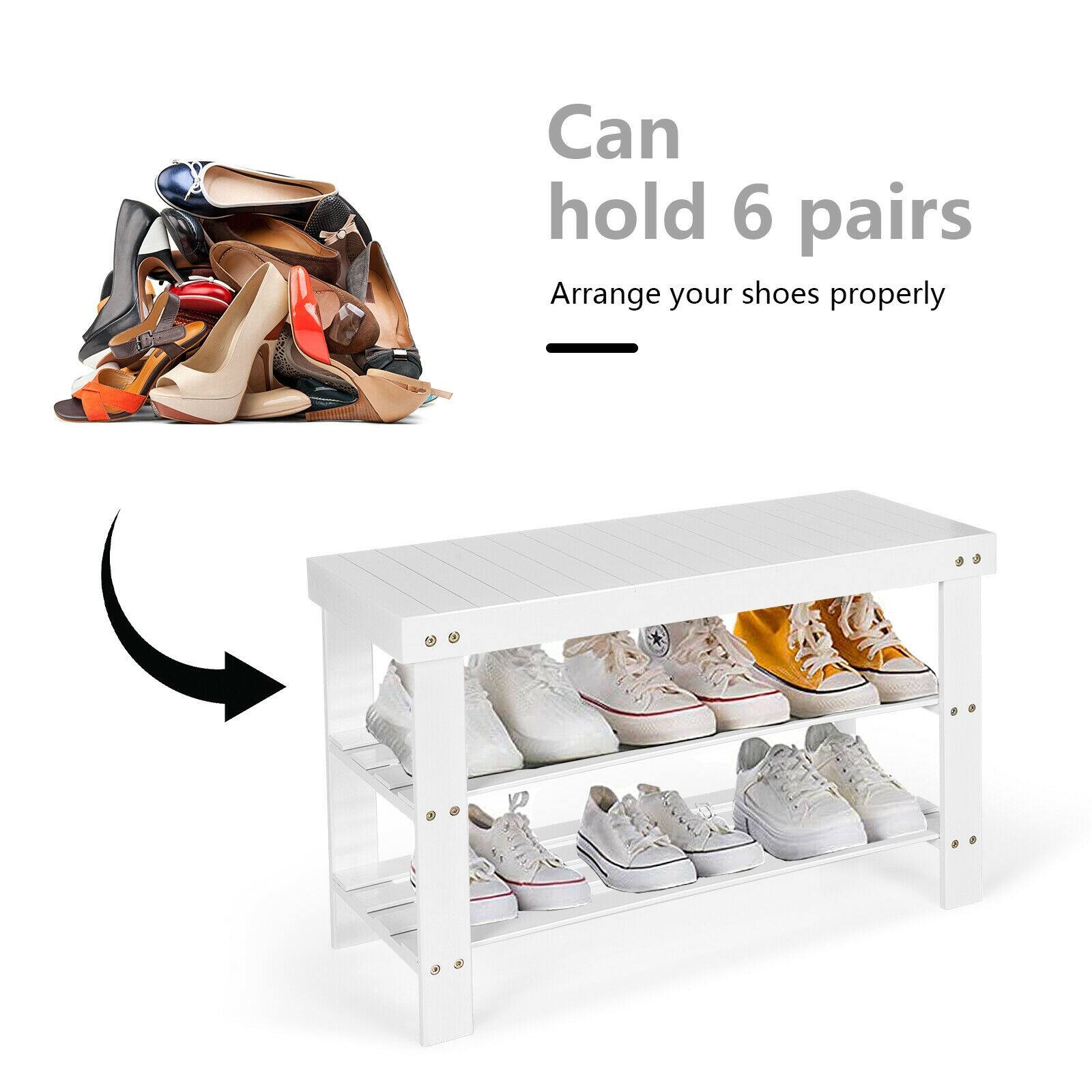 Can hold 6 pairs
Arrange your shoes properly