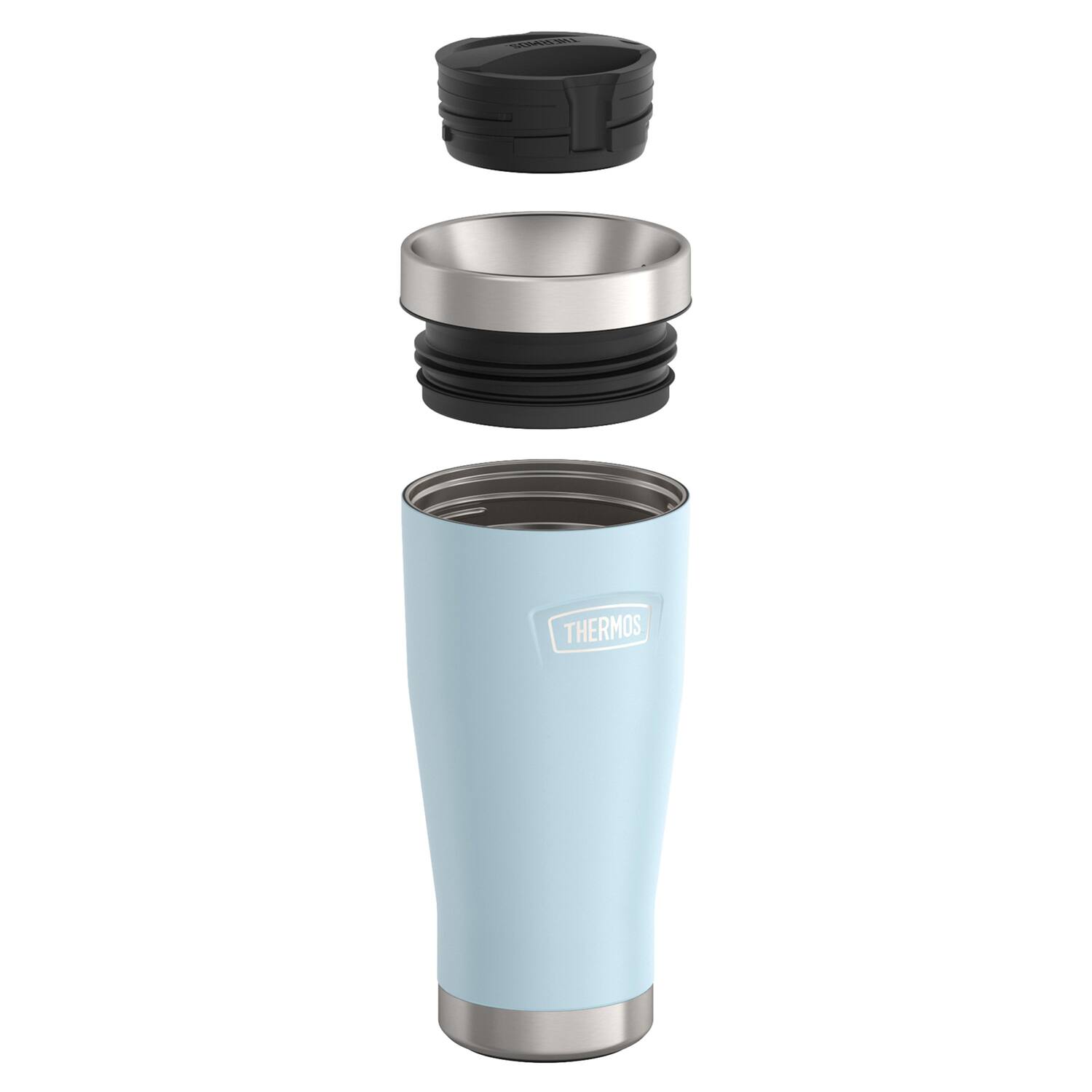 Left. Thermos - Thermos 16 oz. Icon Stainless Steel Tumbler - Glacier - Glacier.