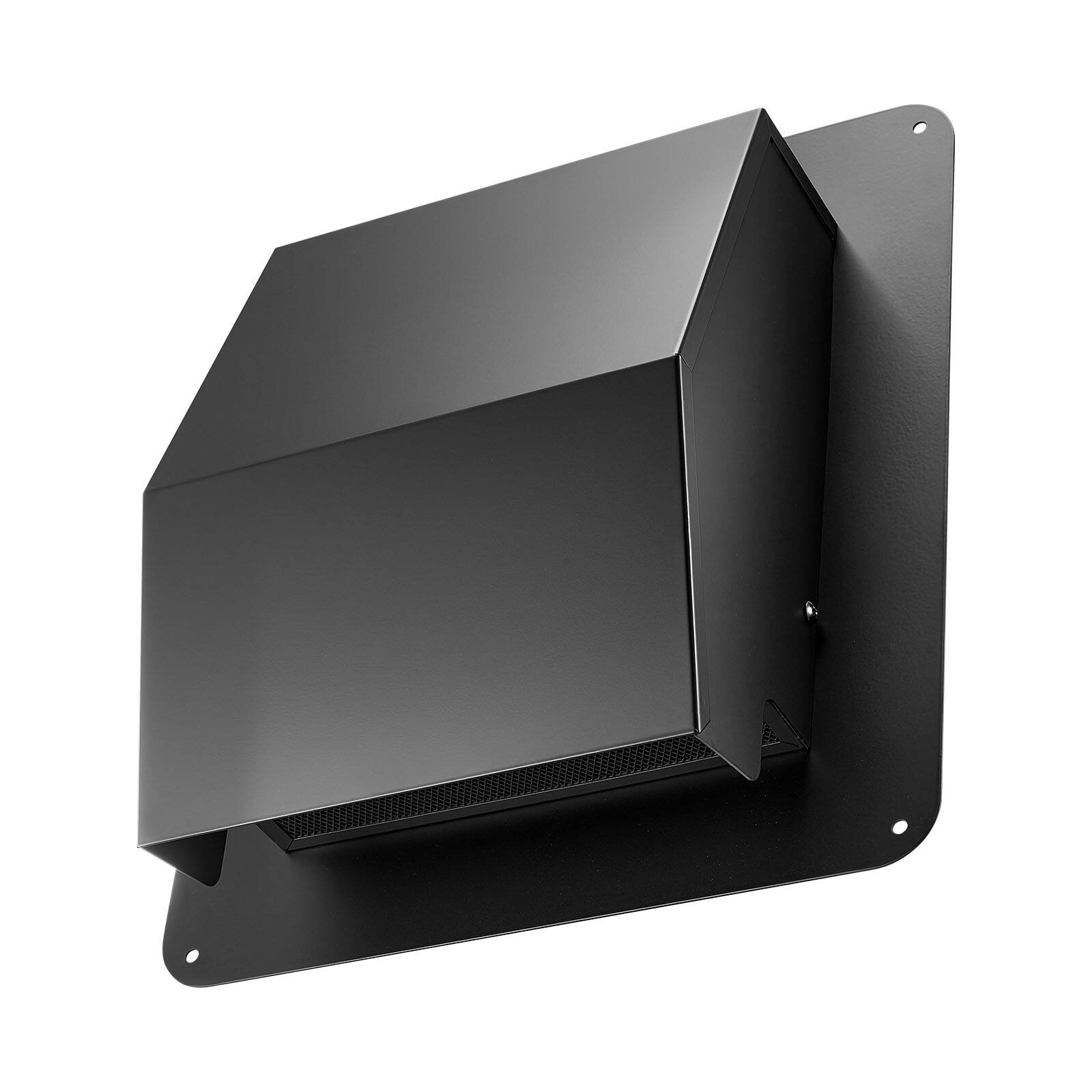 Alt View 5. VEVOR - 6 inch Hooded Wall Vent Cover, Square AC Vent Gable Cover, Premium SPCC Steel & with Built-in a Protection Screen1 Pack - Black.