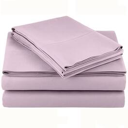 Kitcheniva - 4 Piece Bed Sheet Set Microfiber Comfort Ultra Soft Deep Pocket Sheets Light King - Lilac