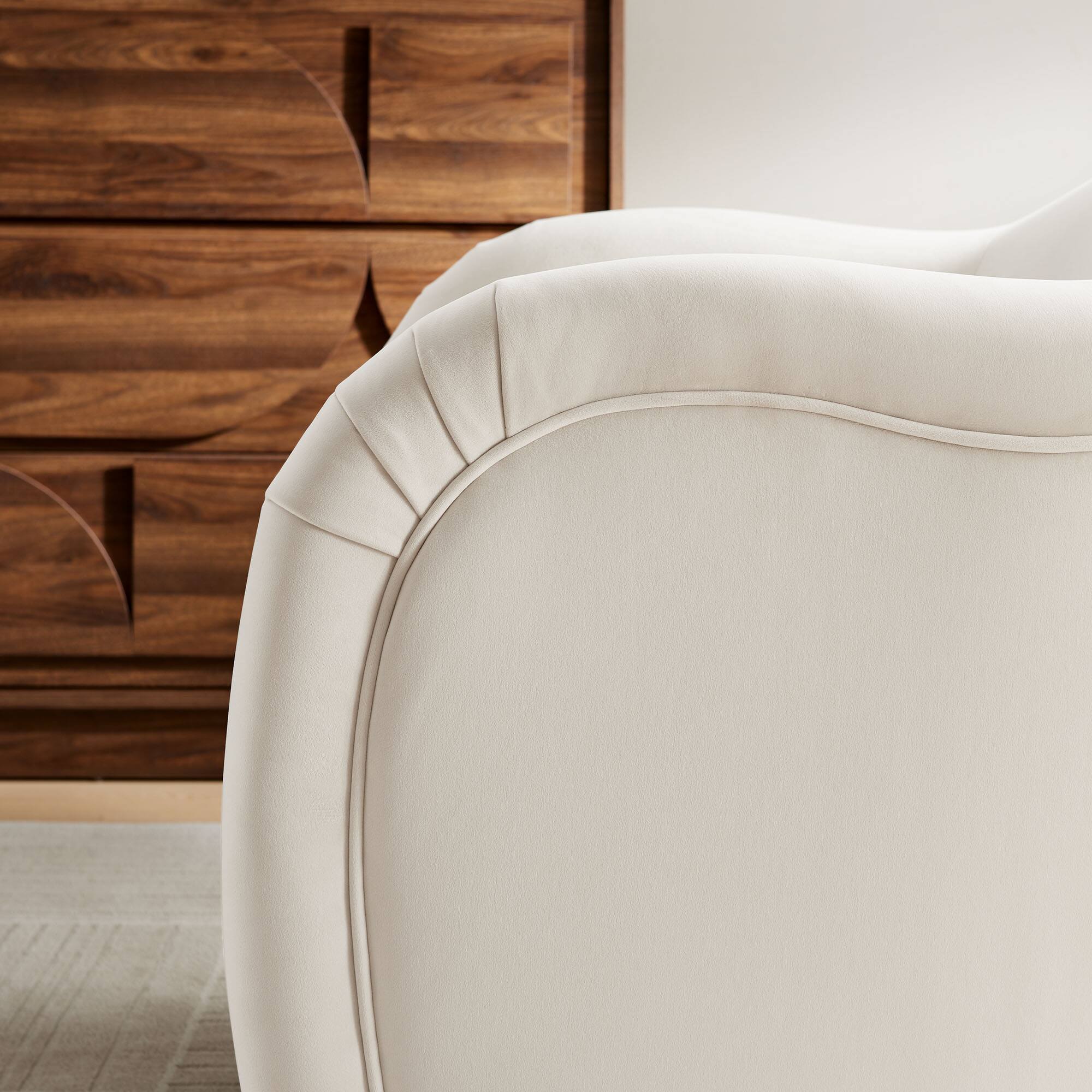 Alt View 1. Modway - Compose Performance Velvet Accent Chair by Modway - Alabaster.