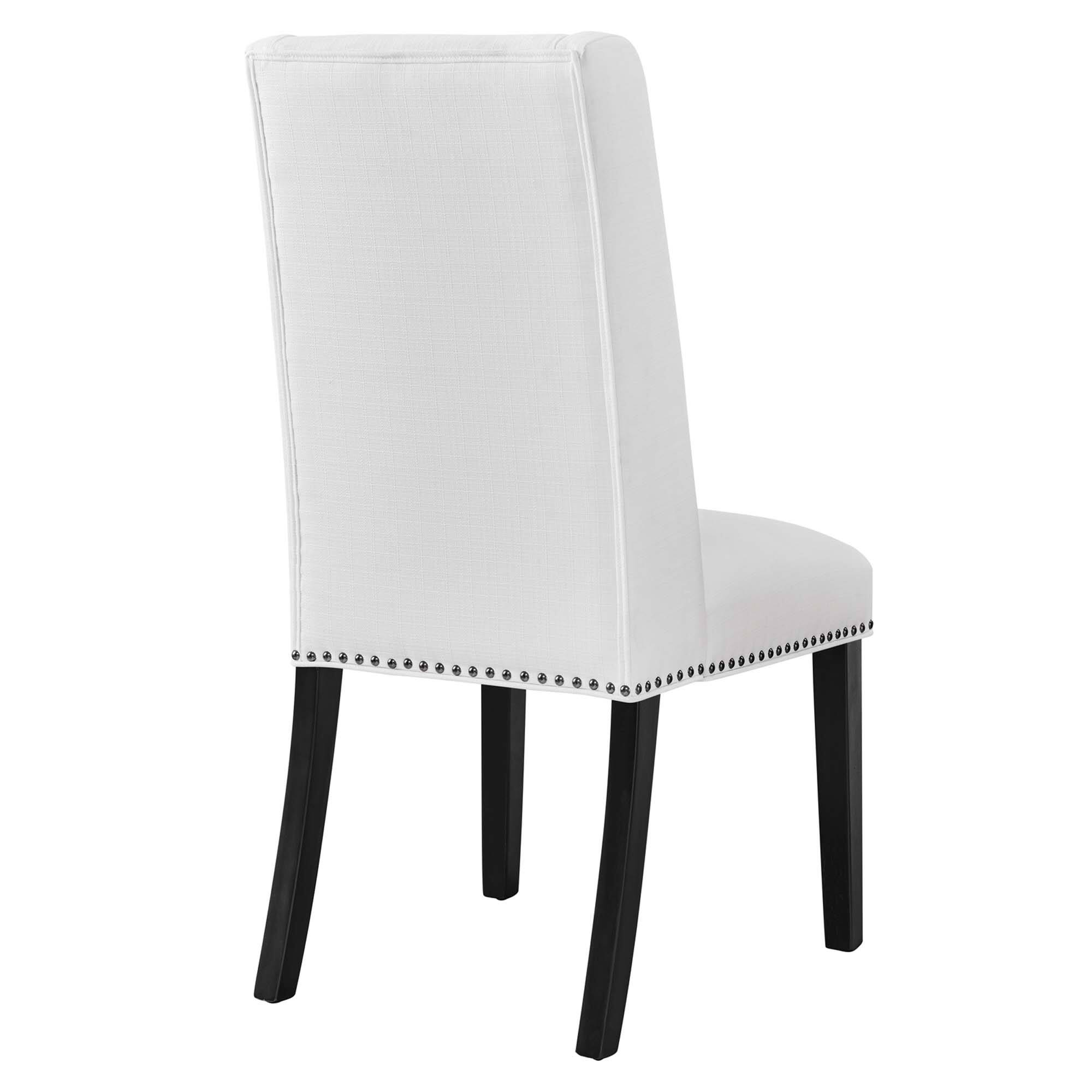 Back. Modway - Baron Fabric Dining Chair by Modway - White.
