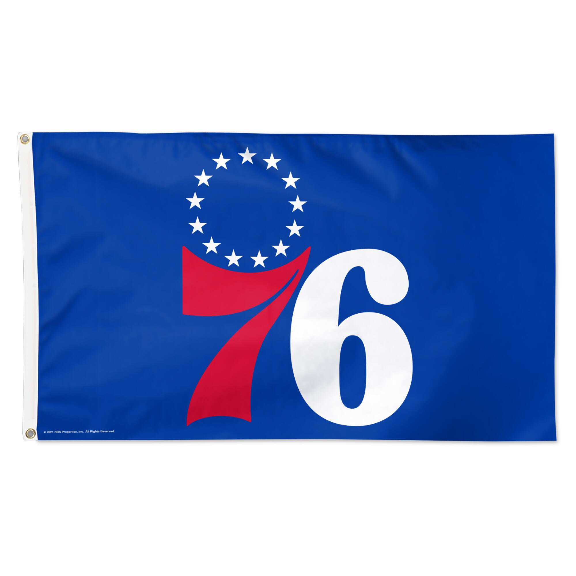 WinCraft - Philadelphia 76ers 3' x 5' Single-Sided Deluxe Primary Team Logo Flag - Multicolor
