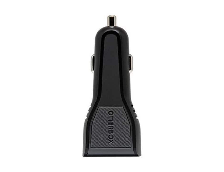 OtterBox - Dual Port USB-A / USB-C Car Charger | Color: Black - Black