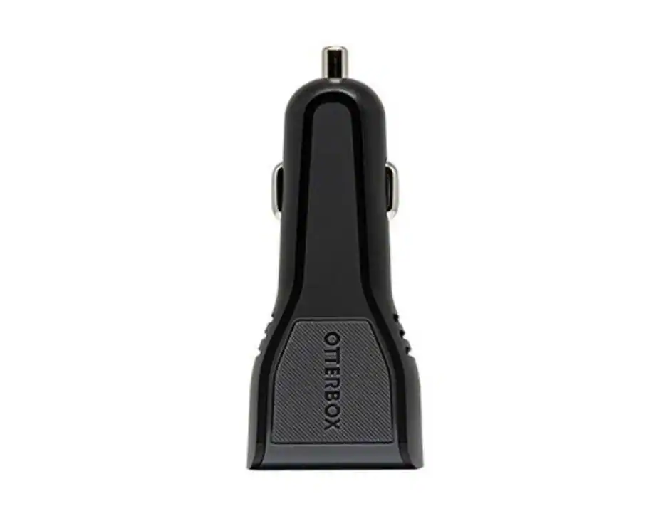 OtterBox - Dual Port USB-A / USB-C Car Charger | Color: Black - Black