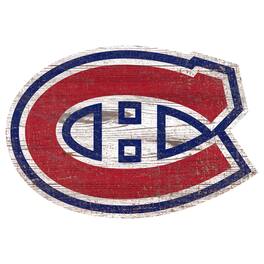 Fan Creations - Montreal Canadiens 24'' x 24'' Distressed Logo Cutout Sign - Multicolor