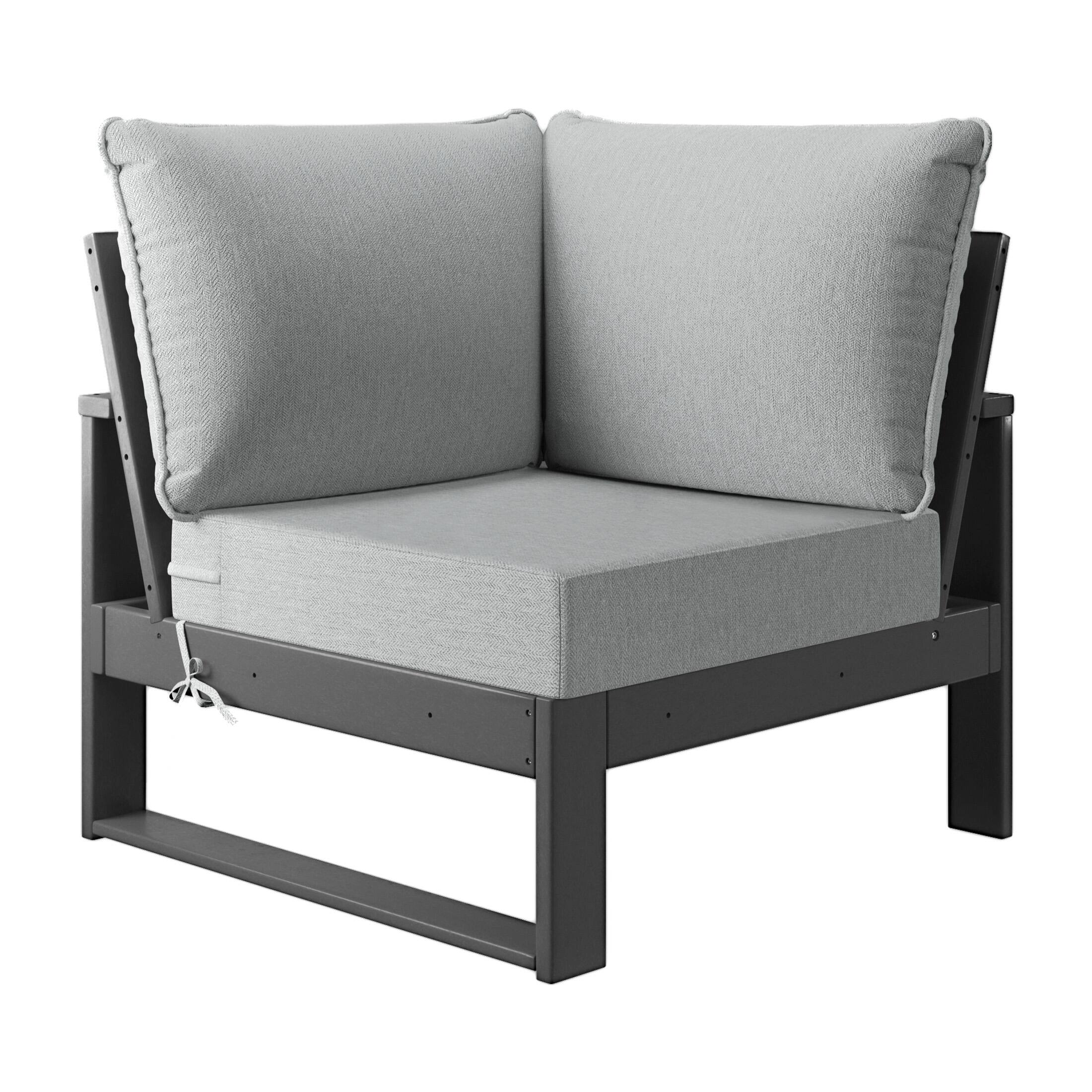 Alt View 2. WestinTrends - WestinTrends Montara 5-Piece Outdoor Patio Corner Sectional Sofa Conversation Set - Light Gray.