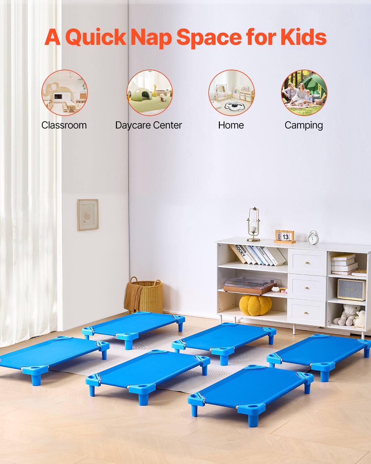 A Quick Nap Space for Kids

Classroom  
Daycare Center  
Home  
Camping