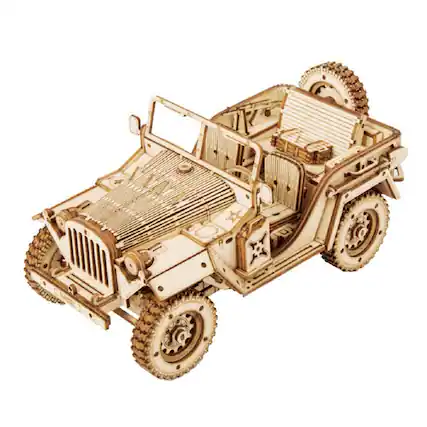 Front. 3D Puzzle - DIY 3D Puzzle - Jeep Army Car - 369pcs.